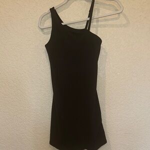 Athleta Black One Shoulder Dress